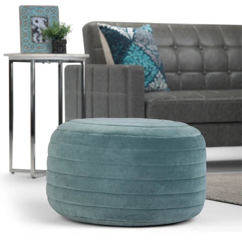 Boho Runder Pouf aus Samt – 50 cm