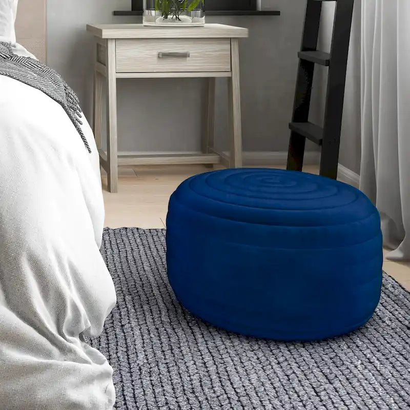 Boho Runder Pouf aus Samt – 50 cm