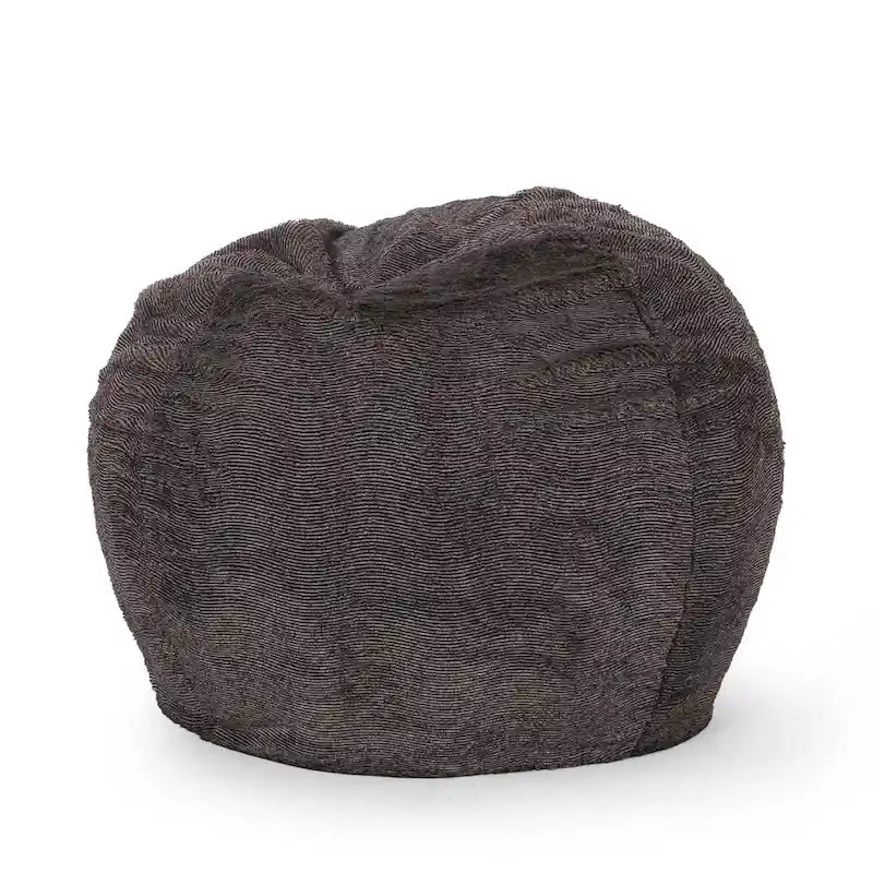 Sitzsack Modern Glam Kunstfell - Braun/Schneeweiß