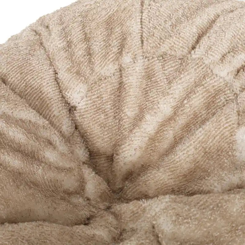 Sitzsack Modern Glam Kunstfell - Braun/Schneeweiß