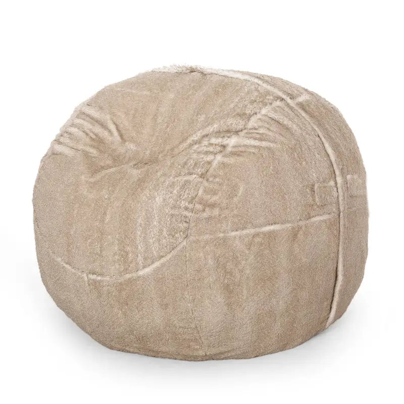 Sitzsack Modern Glam Kunstfell - Braun/Schneeweiß