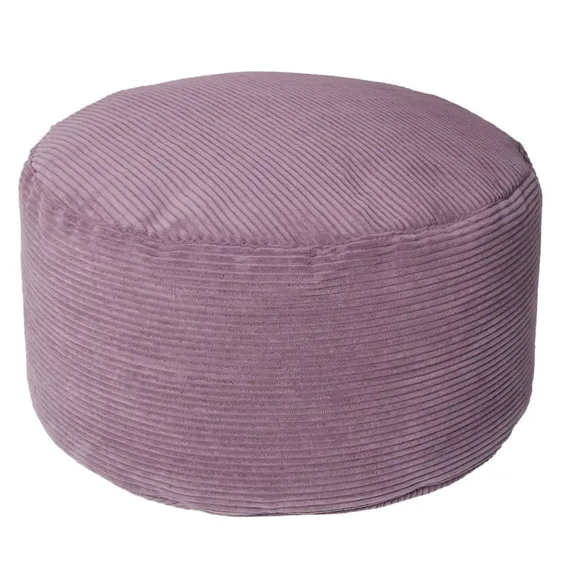 Großer runder Cord-Pouf/Hocker für drinnen – 76 cm