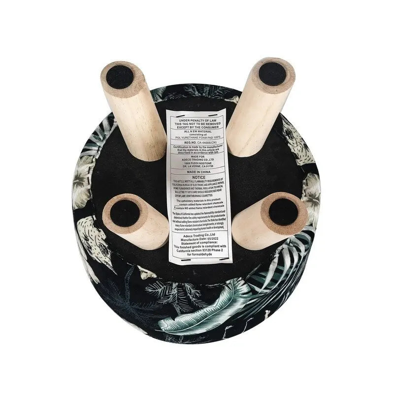 Moderner runder Samt-Ottoman-Fußhocker – 29,5 cm